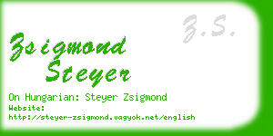 zsigmond steyer business card